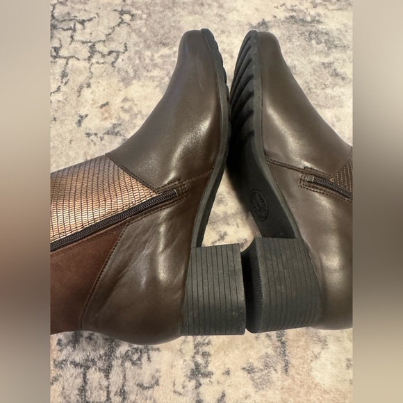 Mephisto Garita Dark Brown Side Zip Ankle Boots Booties Women’s Sz 8 - Picture 5 of 8